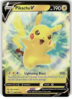 Pikachu V SWSH198 - Holo Sword & Shield Promo - Promo NM - Image 1