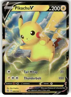 Pikachu V 086/264 - Holo Fusion Strike - V Rare NM - Image 1