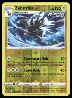 Zebstrika 051/198 - Chilling Reign - Reverse Holo Rare NM - Image 1