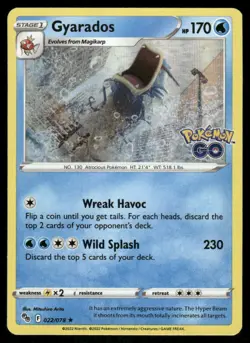 Gyarados 022/078 - Holo Pokemon GO - Rare NM - Image 1