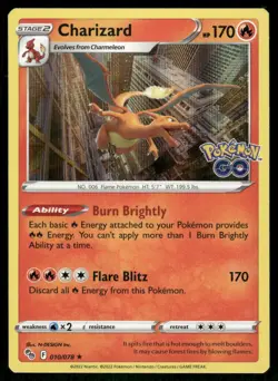 Charizard 010/078 - Holo Pokemon GO - Rare NM - Image 1