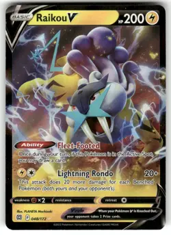 Raikou V 048/172 - Holo Brilliant Stars - V Rare NM - Image 1