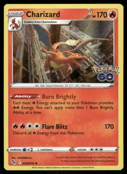 Charizard 010/078 - Holo Pokemon GO - Rare NM - Image 1
