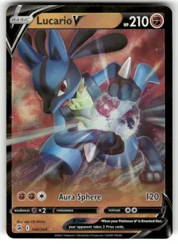 Lucario V 146/264 - Holo Fusion Strike - V Rare NM - Image 1