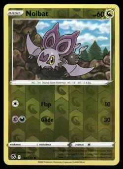 Noibat 132/195 - Silver Tempest - Reverse Holo Common NM - Image 1