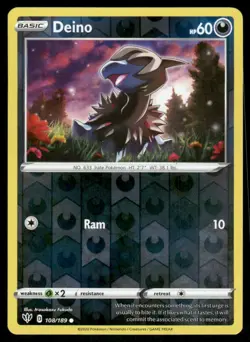 Deino 108/189 - Darkness Ablaze - Reverse Holo Common NM - Image 1