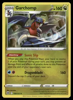 Garchomp 109/172 - Holo Brilliant Stars - Rare NM - Image 1