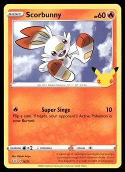 Scorbunny 016/025 - McDonald's 25th Anniversary Promos - Promo NM - Image 1