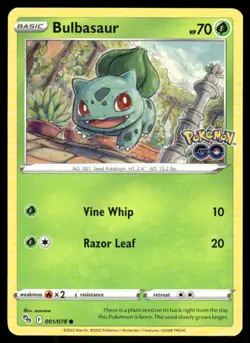 Bulbasaur 001/078 - Pokemon GO - Common NM - Image 1