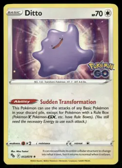 Ditto 053/078 - Holo Pokemon GO - Rare NM - Image 1