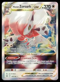 Hisuian Zoroark VSTAR 147/196 - Holo Lost Origin - VSTAR Rare MP - Image 1