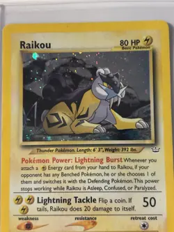 Raikou 13/64 Neo Revelation Holo Good Condition! Pokemon Card - Image 2