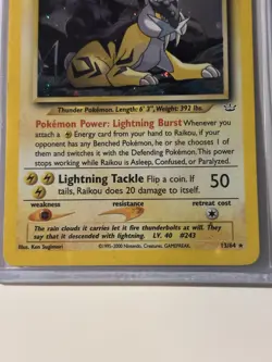 Raikou 13/64 Neo Revelation Holo Good Condition! Pokemon Card - Image 3