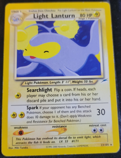 Light Lanturn # 23/105 Neo Destiny Set Pokemon Trading TCG Rares Game Cards MP - Image 1