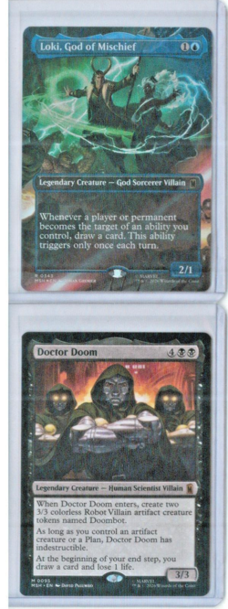 x2 MTG Loki, God of Mischief Borderless FOIL - Doctor Doom Mythic NM-M Lot - Image 1