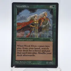 WOOD ELVES 1997 "PORTAL" Magic: The Gathering UNPLAYED VINTAGE RARE - Image 1