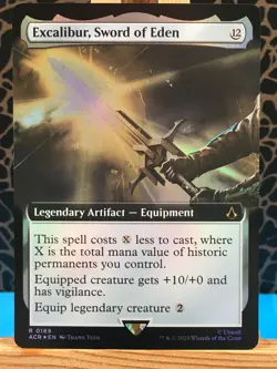 MTG - Excalibur, Sword of Eden. Assassin's Creed. Foil Rare - Extended Art. - Image 1