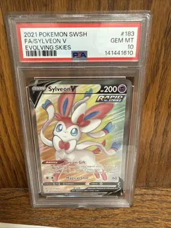 Sylveon V 2021 Pokemon Sword & Shield Evolving Skies #183🔥 PSA 10🔥 Gem Mint 💎 - Image 3