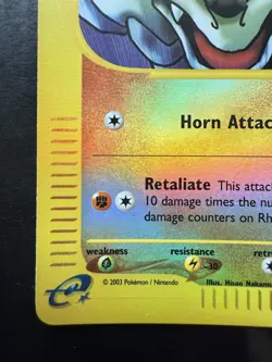 Pokemon Rhyhorn 91/144 Skyridge Reverse Holo (MP) - Image 4