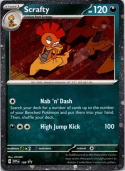 Scrafty (Cosmos Holo) 188 Promo Scarlet & Violet Promo Pokemon Near Mint - Image 1