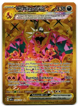 Charizard ex 228/197 - 🌊 Obsidian Flames Pokemon TCG Holo 🖤 - MP - Image 1