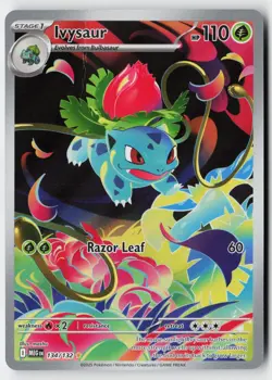 Pokemon Ivysaur 134/132 Illustration Rare Mega Evolution Holo DMG - Image 1