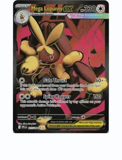 MEGA LOPUNNY EX 115/094 Ultra Rare PHANTASMAL FLAMES Pokemon Holo Near Mint - Image 1