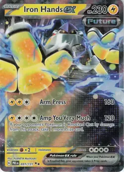 IRON HANDS EX 031/131 Holo Double Rare PRISMATIC EVOLUTIONS Pokemon Holo NM - Image 1