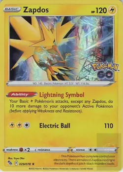 ZAPDOS 029/078 Holo Rare POKEMON GO Pokemon Holo Near Mint - Image 1