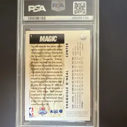 Upper Deck 1992 Shaquille O'Neal Draft Pick #1 PSA 7 Rookie Magic - Image 2
