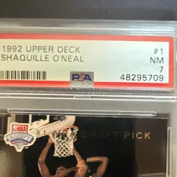 Upper Deck 1992 Shaquille O'Neal Draft Pick #1 PSA 7 Rookie Magic - Image 3