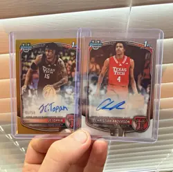 Topps 2025-26 Bowman Chrome Basketball 10-Card Lot 1st Bowman Autos Toppin - Image 1