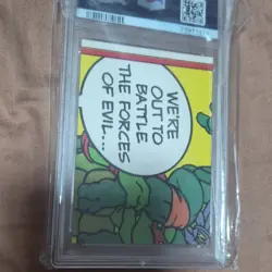 Topps TMNT Stickers Donatello #3 PSA Graded 1989 Non-Sport Trading Card - Image 2