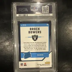 2024 Donruss Optic - PSA 9 MINT - Brock Bowers #215 Rated Rookie RC Holo Raiders - Image 2