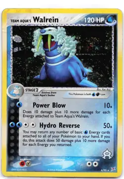 Team Aqua's Walrein 6/95 Holo EX Team Magma vs Team Aqua *DMG - Image 1