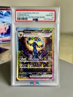 2025 POKEMON PRE EN-PRISMATIC EVOLUTIONS #161 UMBREON EX PSA 10 - Image 1