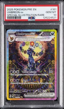 2025 POKEMON PRE EN-PRISMATIC EVOLUTIONS #161 UMBREON EX PSA 10 - Image 1