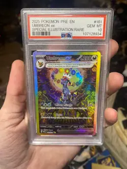 2025 POKEMON PRE EN-PRISMATIC EVOLUTIONS #161 UMBREON EX PSA 10 - Image 1