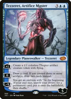 Tezzeret, Artifice Master - Jumpstart 2022 MYTHIC RARE MtG TCG Card # 360 - Image 1