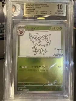 BGS 10 Pristine - 2023 Pokemon Yu Nagaba Leafeon 068 Japanese Promo - Image 1