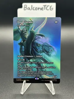 MTG Doom Variant - Roaming Throne (Borderless) 99 Marvel Universe (MAR) Foil - Image 2