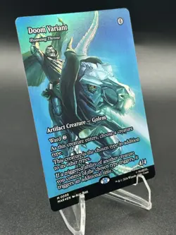 MTG Doom Variant - Roaming Throne (Borderless) 99 Marvel Universe (MAR) Foil - Image 4