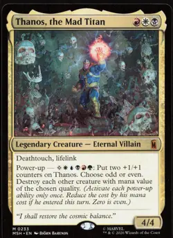 Thanos, the Mad Titan 233 Marvel Super Heroes Mythic Magic: The Gathering LP - Image 1