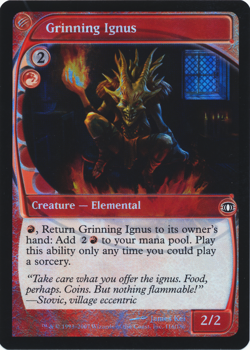 Magic The Gathering MTG Grinning Ignus - 116/180 - Future Sight (FUT) Foil NM - Image 1