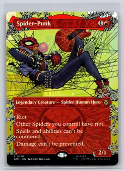 Spider-Punk (0210) (Borderless) 210 Marvel's Spider-Man Magic: The Gathering NM - Image 1