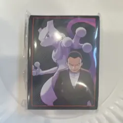 Pokemon Team Rocket Premium Matte Card Sleeves 65ct Mewtwo Giovanni Standard - Image 1