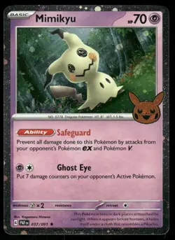 Pokemon Mimikyu 037/091 (Cosmos Holo) Rare NM/M - Image 1
