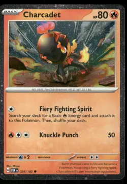 Pokemon Charcadet (Cosmos Foil) 026/182 Holo P NM/M - Image 1