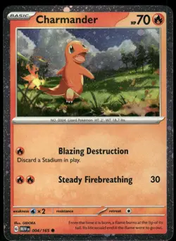 Pokemon Charmander (Cosmos Holo) 004/165 P NM/M - Image 1