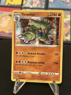 Pokemon TCG- Lot of 3 Tyranitar Cards (Holo, V and EX) Near Mint - Image 2